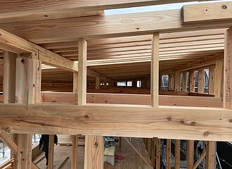 （H邸進捗 まぐさ　通気胴縁　躯体検査）のイメージ